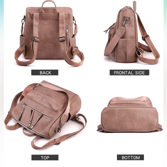 🌸 Women's Fashion Backpack Purse / Multipurpose Convertible Satchel NEW - Picture 3 of 6